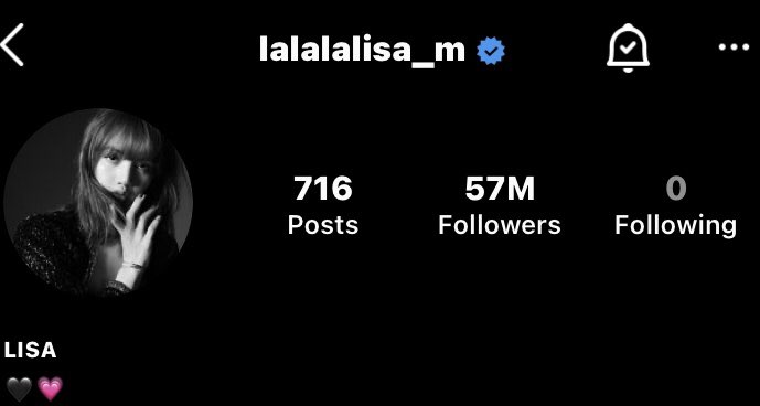 BLACKPINKCNTRAL's tweet photo. #LISA (lalalalisa_m) has now surpassed over 57 MILLION+ followers on Instagram

She extends her record as the MOST FOLLOWED K-Pop Act in the platform’s history 

#LISA57MPARTY 
블랙핑크 리사 #BLACKPINK #블랙핑크 #리사 @ygofficialblink @BLACKPINK https://t.co/FRl3YGV6jh