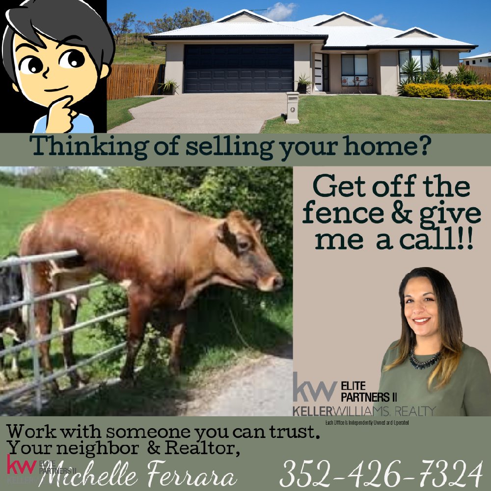 RighteousRealty's tweet photo. Thinking of buying or selling a house?    Get off the fence and give me a call ! 352-426-7324 https://t.co/Hy5D9ykly0