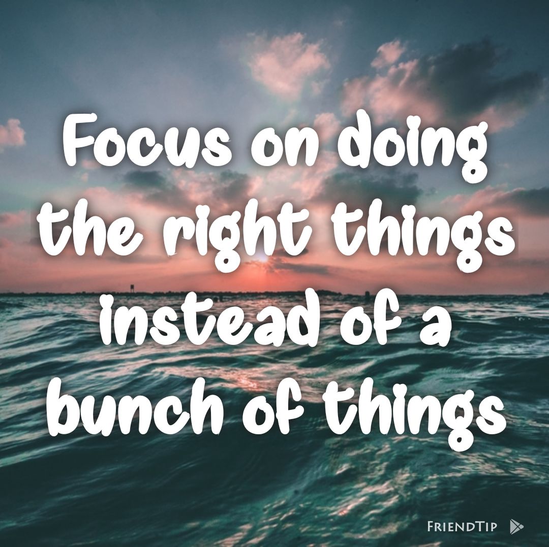 YTFundas's tweet image. Focus on doing the right things, instead of doing a bunch of things at a time.
एक ही बार में बहुत सी चीजों को करने की बजाय अपनी सारी शक्ति से एक ही काम को करने में ध्यान लगाएं।
:
#focus #meditate #managingwork #Hindimotivation #motivational #inspirationalquote #lifequote #success