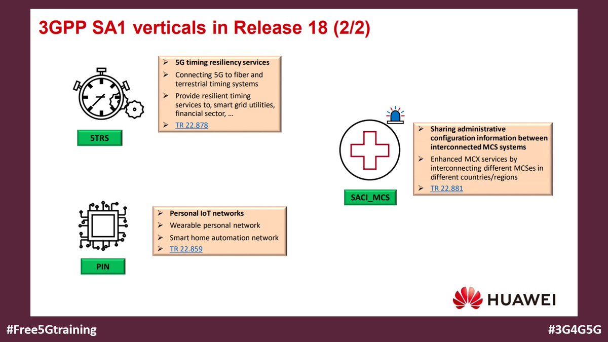 5Gtraining's tweet photo. Nice short presentation, "3GPP Release 17 and Release 18 support for industry verticals" by Matthew Webb, Huawei - https://t.co/D2KqqQ2xpG
#Free5Gtraining #3G4G5G #Huawei #5G #5GAdvanced #NGRAN #5GET #5GSEI #RAILSS #OFFNETRAIL #eFRMCS #5TRS #PIN #SACI_MCS #URLLC #IIoT #V2X https://t.co/6k7yFfbrEh