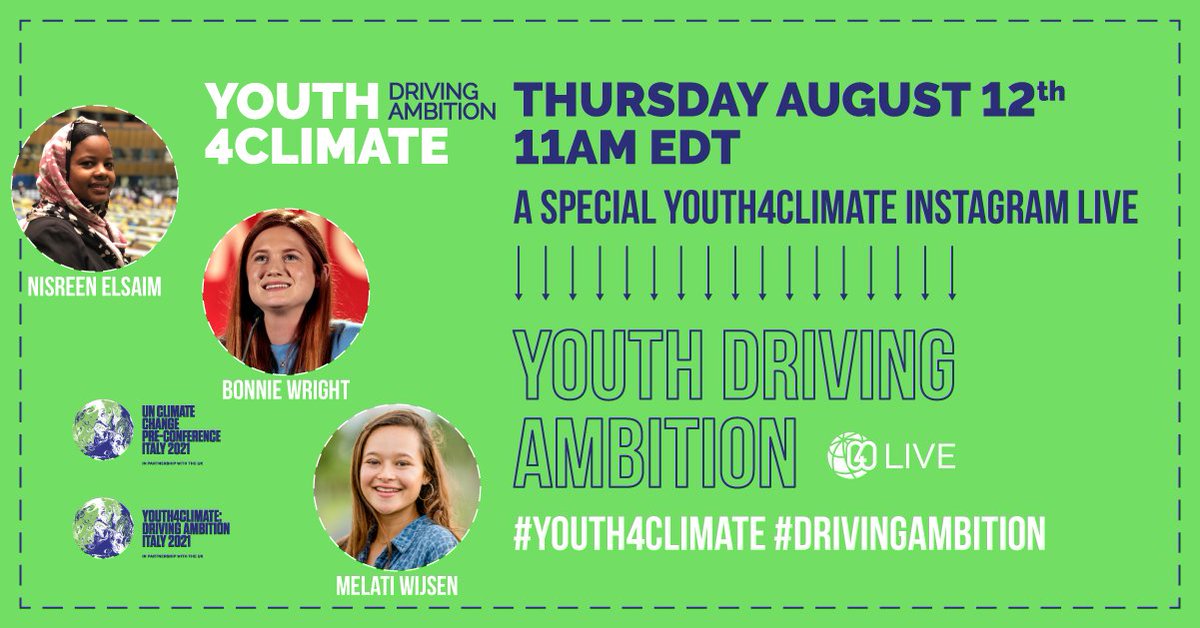 Join us and <a href="/uBadr/">Ahmed M. Badr</a> on Instagram this Thursday, aka #InternationalYouthDay, for a spellbinding Live 📸 on Youth #DrivingAmbition!

We'll be joined by #HarryPotter star and activist <a href="/thisisbwright/">Bonnie Wright</a>, Melati Wijsen, &amp; <a href="/NisreenElsaim/">Nisreen Elsaim</a>.The show kicks off at 11am, set your reminders now⏰