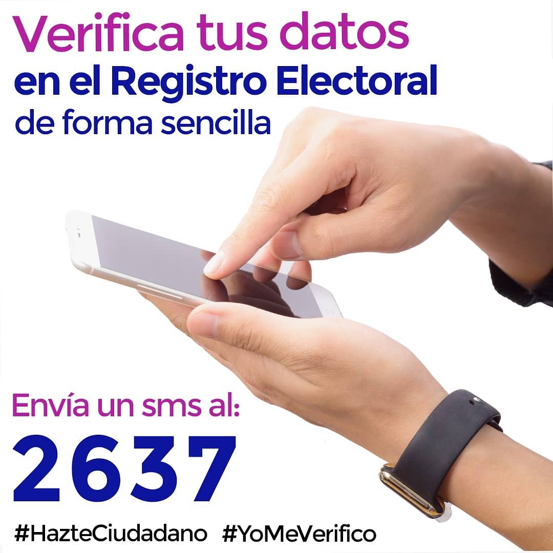 rpiconh's tweet photo. #9Ago Puedes verificar tus datos en el #RegistroElectoral. Hay dos formas sencillas de hacerlo: enviando un SMS al 2637 o a través de la página https://t.co/BEicajaaEK #HazteCiudadano #YoMeVerifico https://t.co/3KOztQs2A5