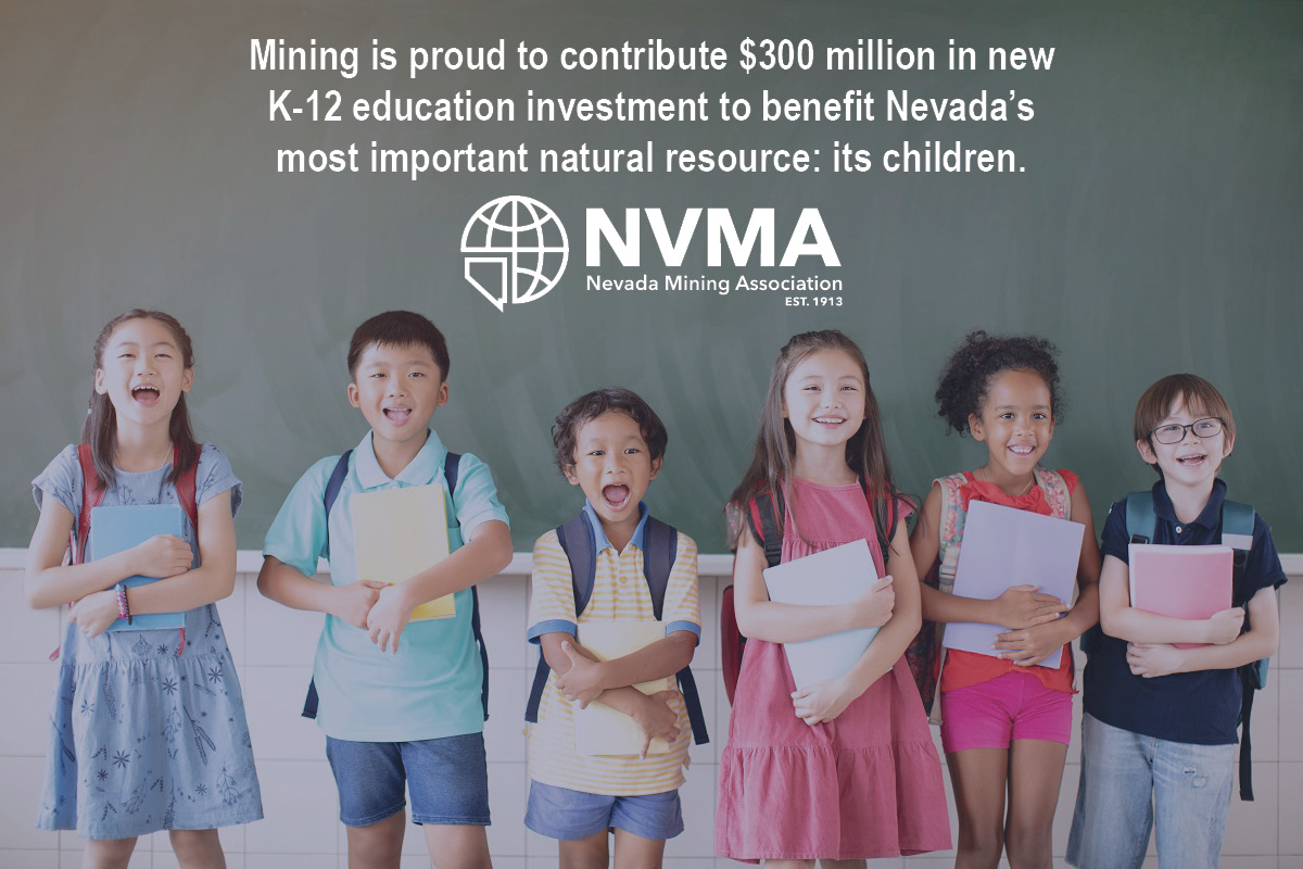 Welcome back to school, students! Mining is proud to make a historic investment in K-12 education, with $300 million in new funding biannually, benefitting Nevada’s most important natural resource, its children. #NVmining