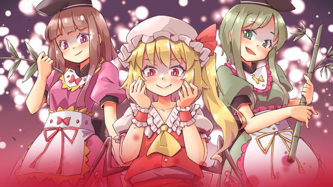 Skebでフランドールと爾子田里乃&amp;丁礼田舞の3人を描かせていただきました
リクエストありがとうございます
https://t.co/f57zZmMm0z 