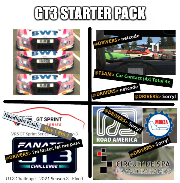 Tombstone22111's tweet image. GT3 Starter Pack