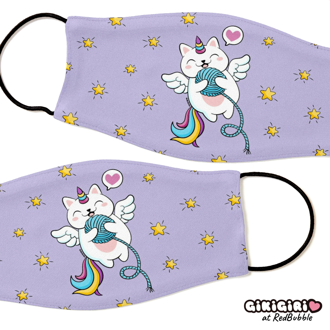 I've been like a cat with wool after finding out that I sold some kids masks with this #caticorn design on while I slept. Thank you who ever you are! 💜

Design available from my redbubble store on 70+ products
redbubble.com/shop/ap/461592…

#kawaii #cute #cats #unikitty #facemasks