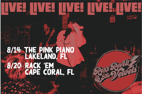 Check us out LIVE! LIVE! LIVE! this month!
--
The Pink Piano, Lakeland - August 14th
Rack Em’s, Cape Coral - August 20th