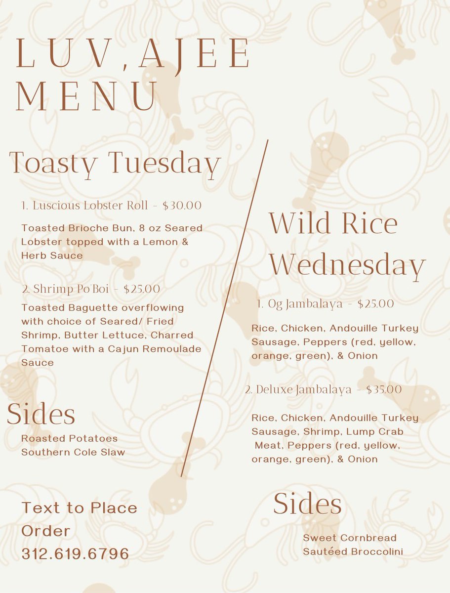 luvajee_'s tweet photo. Luv, Ajee is accepting Orders for this week menu! Text me to place your order! I accept Zelle, Cash App, or Apple Pay #platesforsell #chicagochef #seafood #meat #letsgetit https://t.co/s39EZezMVq