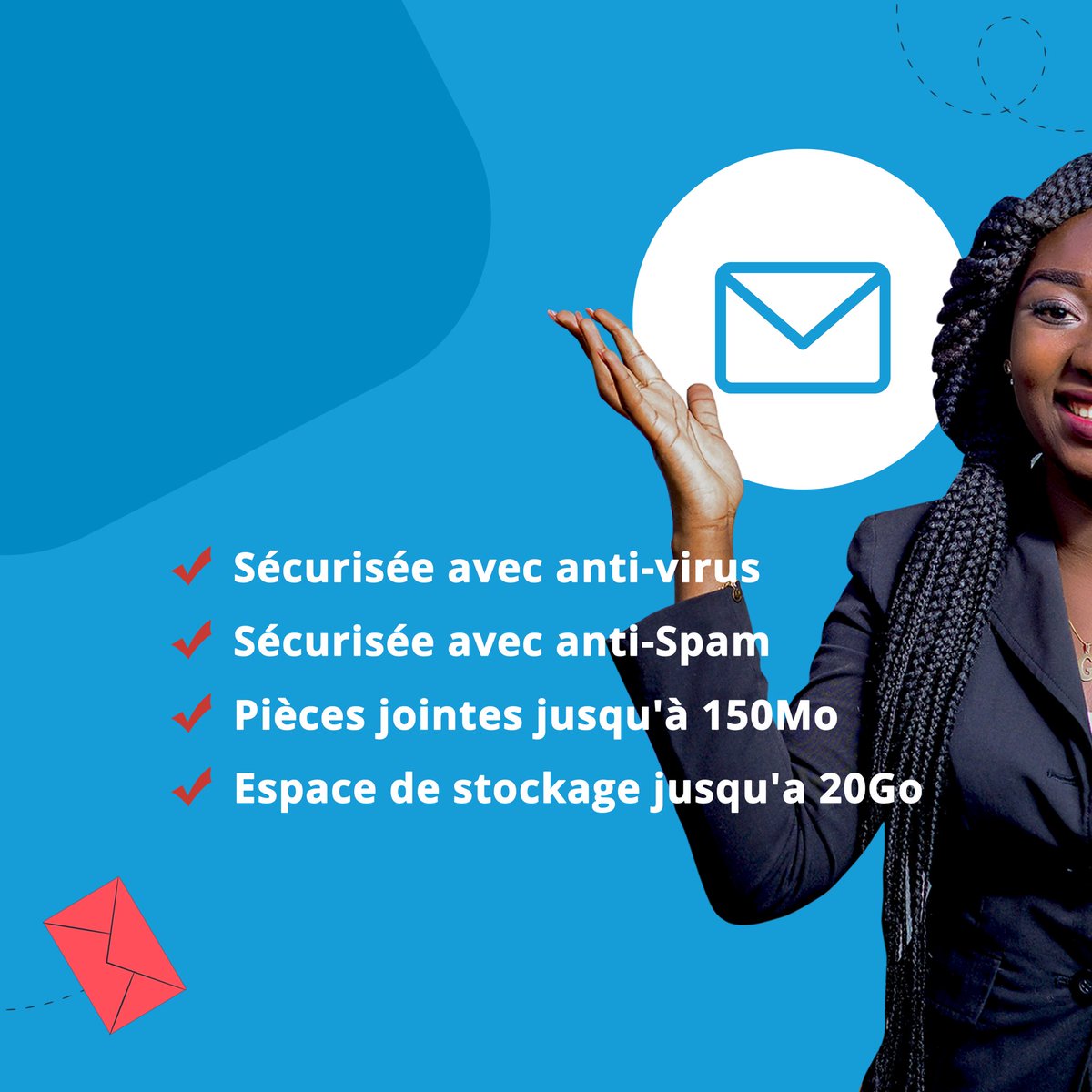 Domelikecd's tweet photo. Notre service E-mail est protégé contre les virus, les malwares et le spam.
Compatible avec tout logiciel de Messagerie et tous les appareils : Ordinateurs, tablettes ou téléphones.
✅ Support gratuit7j/7
✅ Satisfait ou remboursé
#emailpro #email #domelike #digital https://t.co/FRHRJY3s7Z