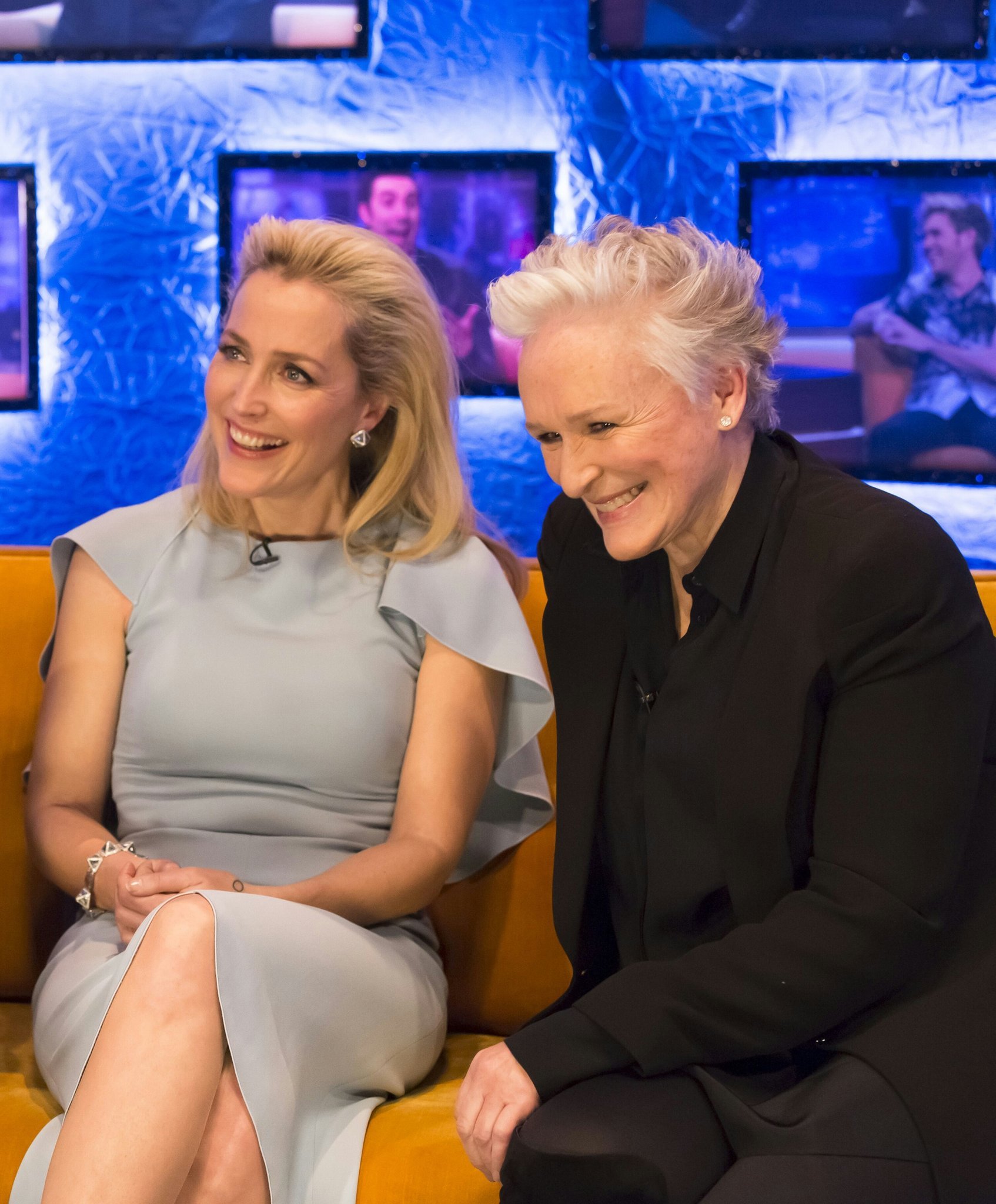 Glenn Close and Gillian Anderson  Wishing Gillian a very happy birthday today! 