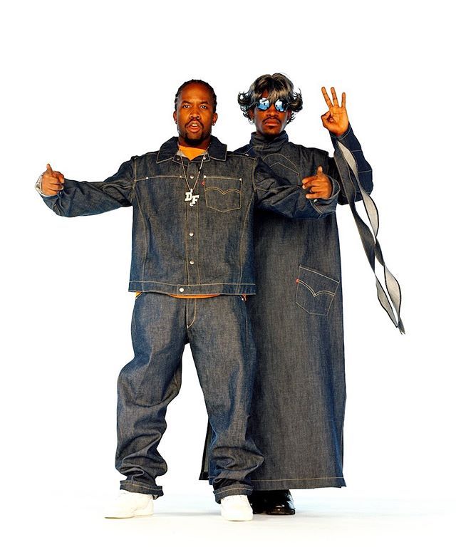 lunardeiity's tweet photo. outkast andré 3000 and big boi by jamil shere for levi’s; atlanta, 2001 https://t.co/m4Rj5eU9IB