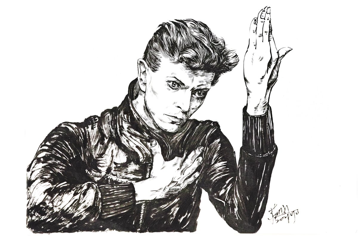Elmojojo's tweet image. Painting David Bowie, 10 minutes time-lapse. Painting the music giants EP2 youtu.be/5mnSk5FVNnw