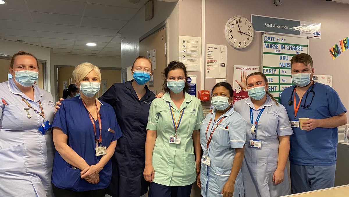 mri_ward5's tweet photo. Another successful ‘BOOST’ huddle completed today. Ensuring the whole team are okay and getting the support they need. #staffwellbeing is a priority on RRU - which is why we have smiling faces behind the masks! 😷 😁 @Ranson02 @nurse_ant @MRI_TEIR https://t.co/RTaaSAR719