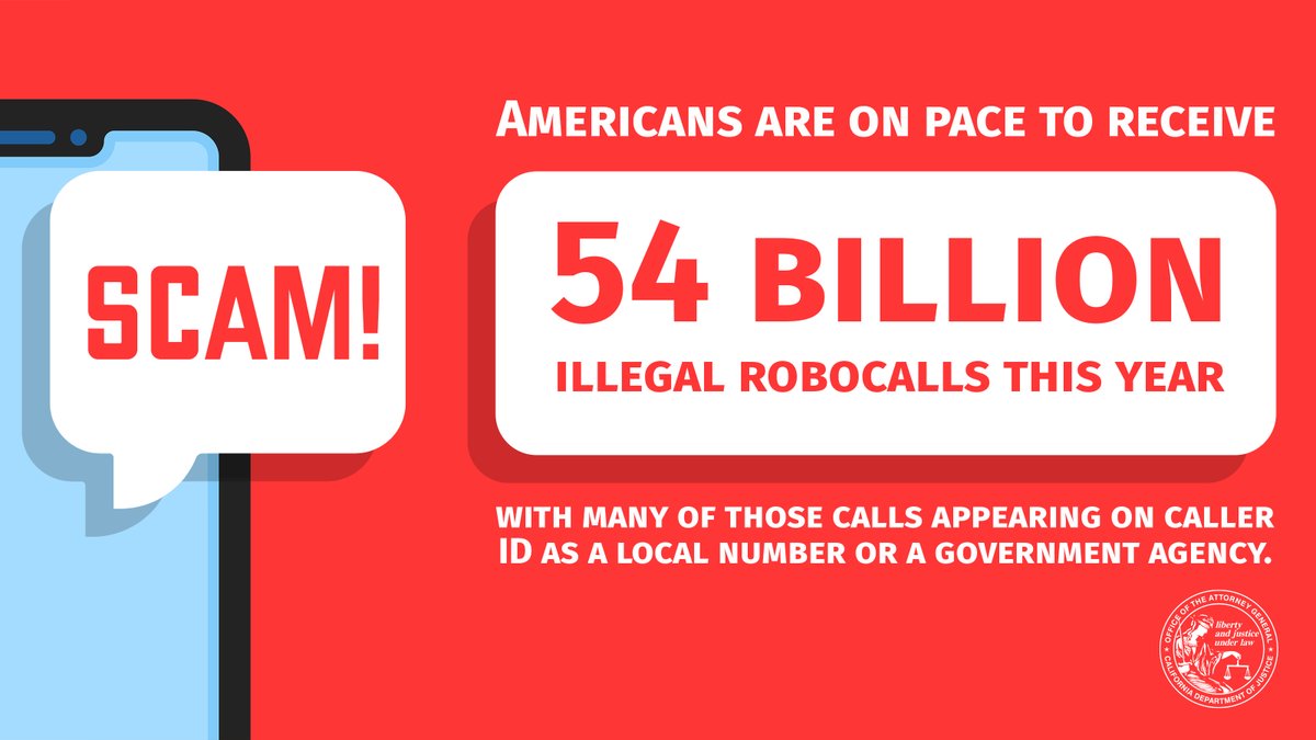 AGRobBonta's tweet image. We&apos;re joining 51 AGs encouraging @FCC to accelerate the implementation of STIR/SHAKEN, a caller ID framework that is critical to detecting and blocking “spoofed” robocalls.
 
We must do all we can to #StopRobocalls from harming Californians.

oag.ca.gov/news/press-rel…