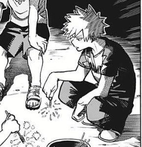 Kacchan playing with sparklers is so cute!! 