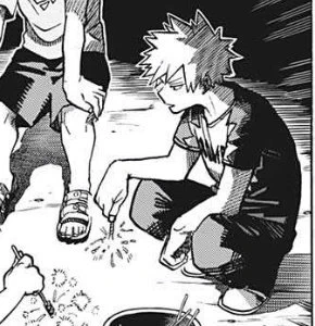 Kacchan playing with sparklers is so cute!! 
