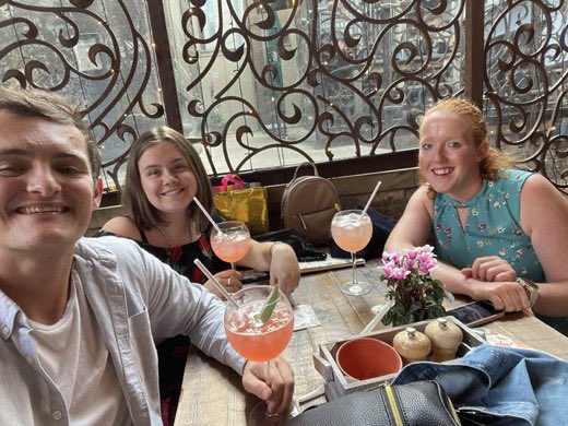 MissGriffithEng's tweet photo. Celebrating becoming qualified teachers the best way @MrErsk_History @ToriEmma https://t.co/VcFBVUkvM5