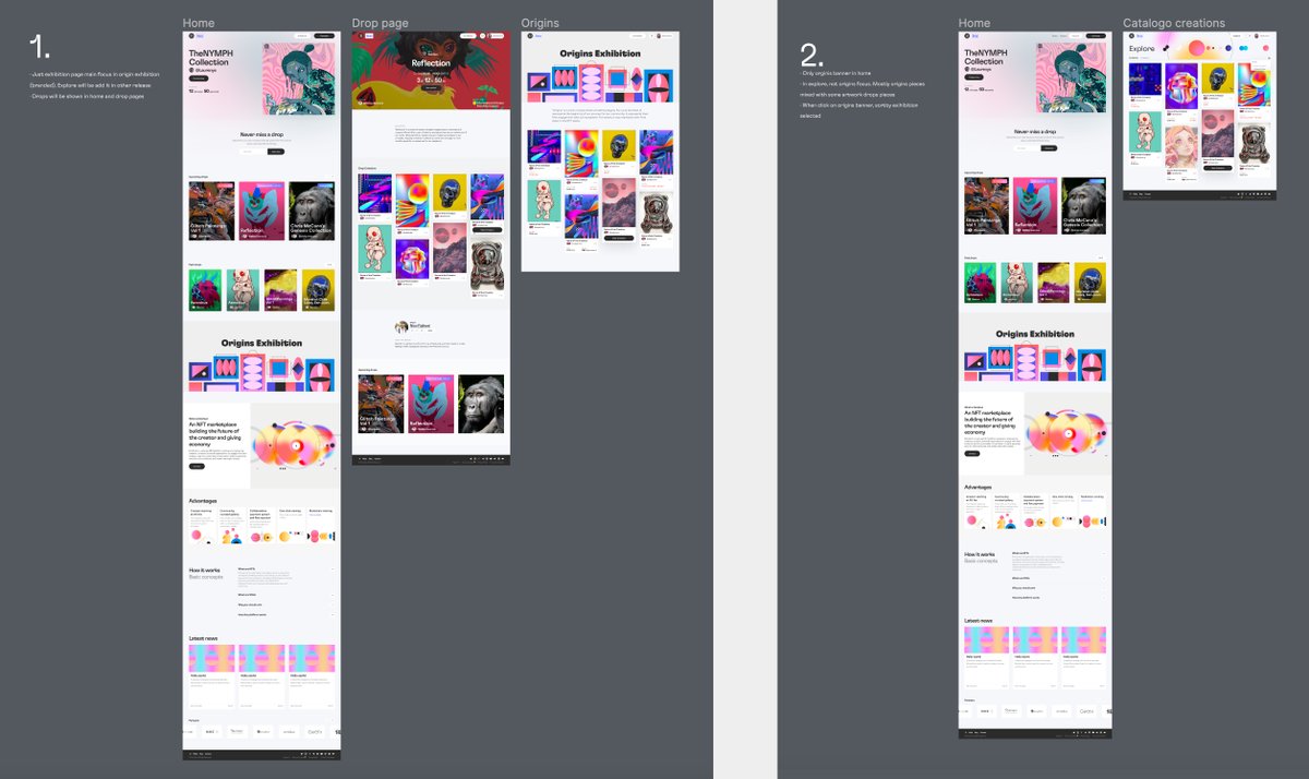 First-ever publicly released sneak peek into our Platform look and feel 👀✨

Featured in this product preview: (i) our Home Page, (ii) the Drop Page, (iii) the Origin’s Exhibition page and (iv) the Artwork Explorer

Shout out to our team for this top quality work!
