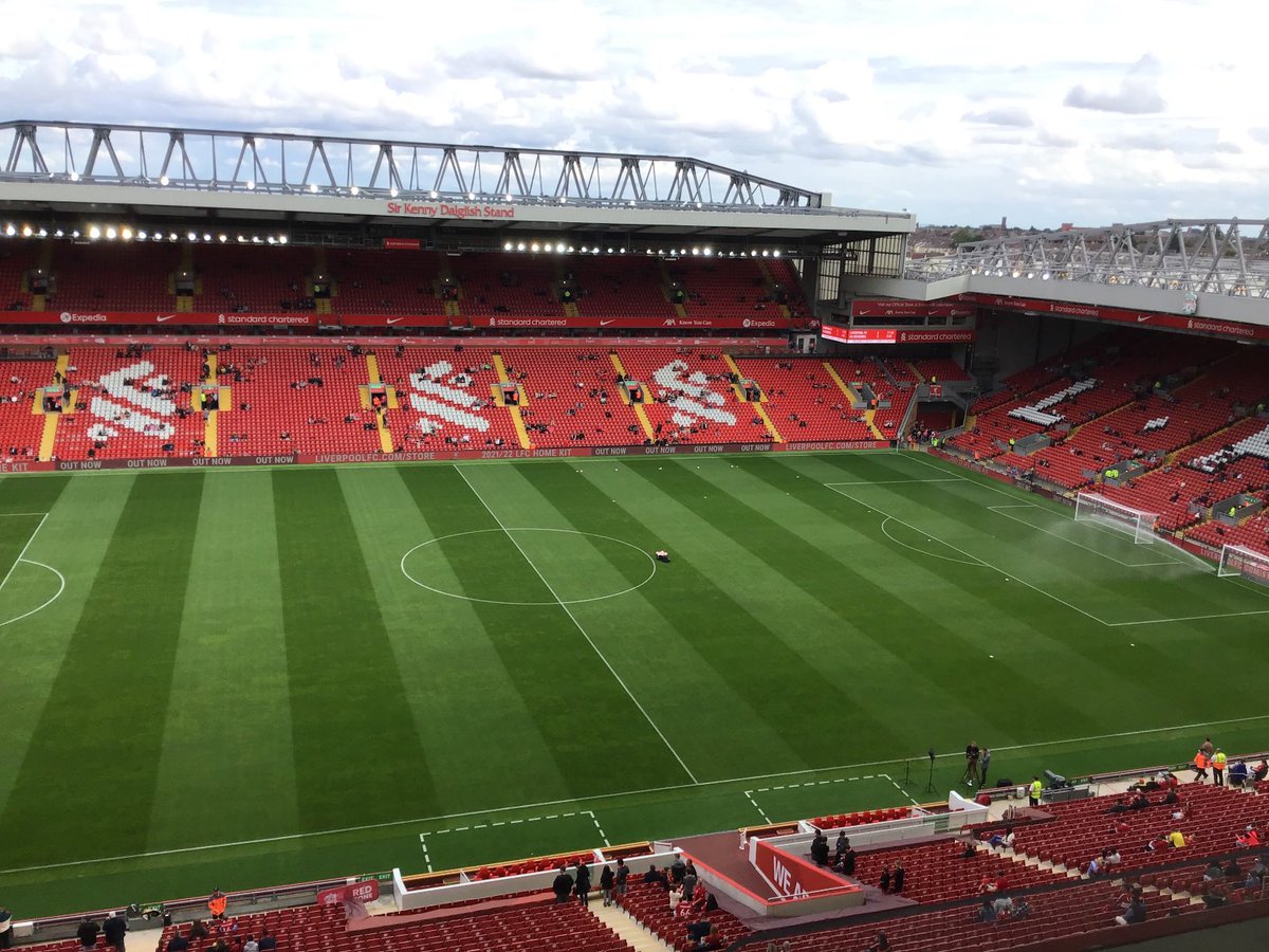 CityAlani's tweet photo. All set on the gantry again at Anfield for more Spanish opposition for @LFC 
Live team news on ⁦@SkySportsNews⁩ from 6 and match updates from kick off at 7pm
⁦⁦⁩ https://t.co/5rkbL48lh3