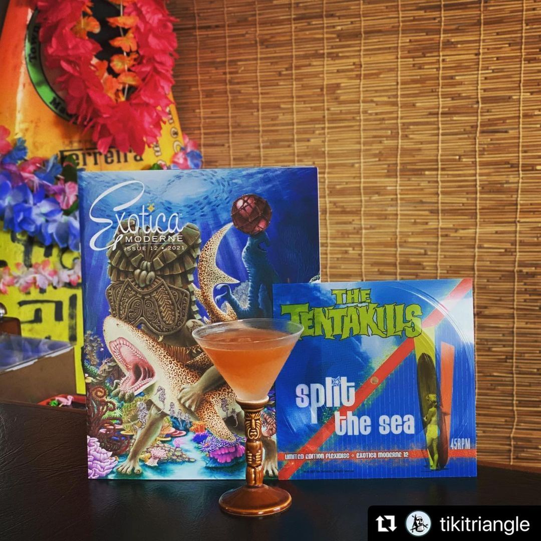 TikiTriangle's tweet photo. Winding down the weekend with a Honolulu Cocktail & the latest Exotica Moderne Magazine - now I just need a turntable! ๐ฟ๐น๐ฟ๐ด #cocktails #exotica #tiki #polynesianpop #tropicalpop #polynesiancocktails #tikitime https://t.co/gu20QmcrhN