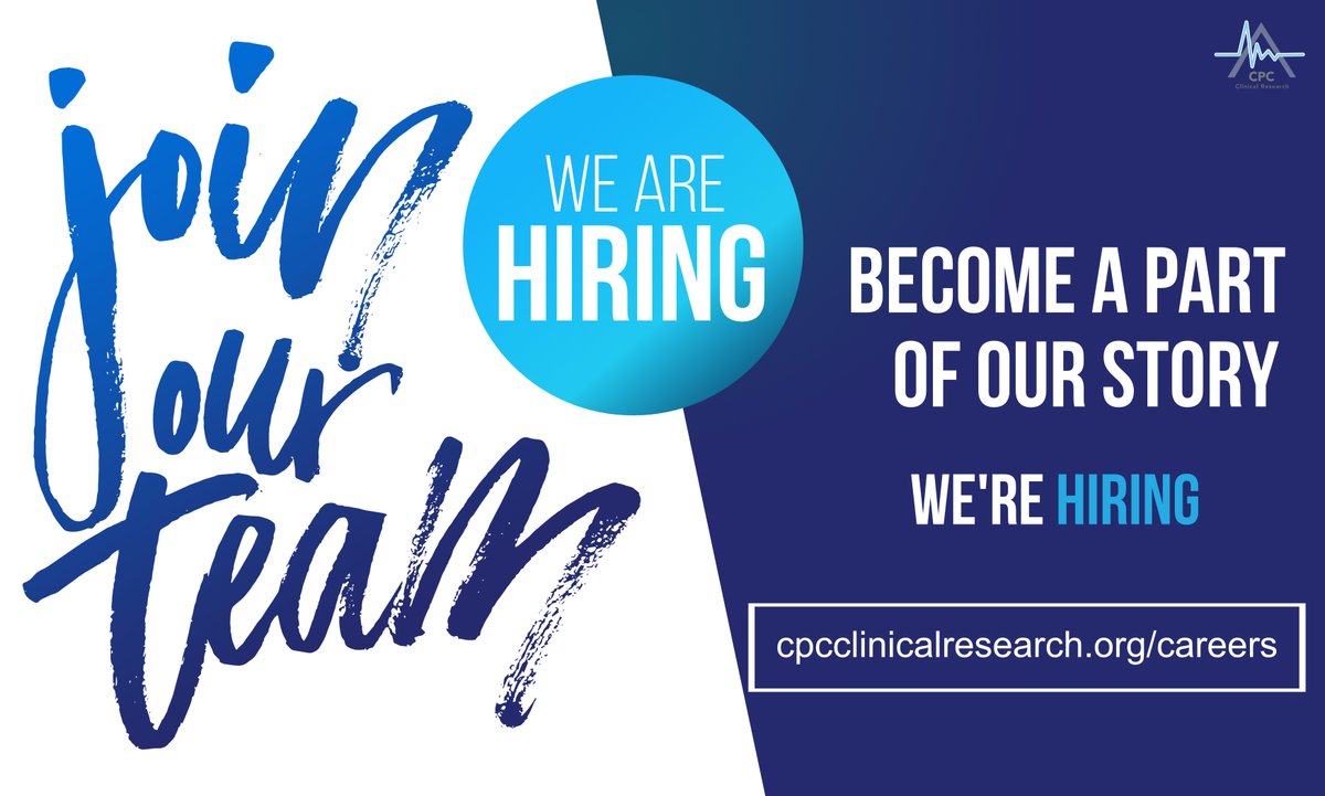 Looking for a great team to be a part of where you are supported, valued, & get to contribute your skills to further innovation in research that benefits communities?!?! 
We Are Hiring! lnkd.in/evXwZ5P
#jobsinhealthcare #WorkLifeBalance #ilovemyjob