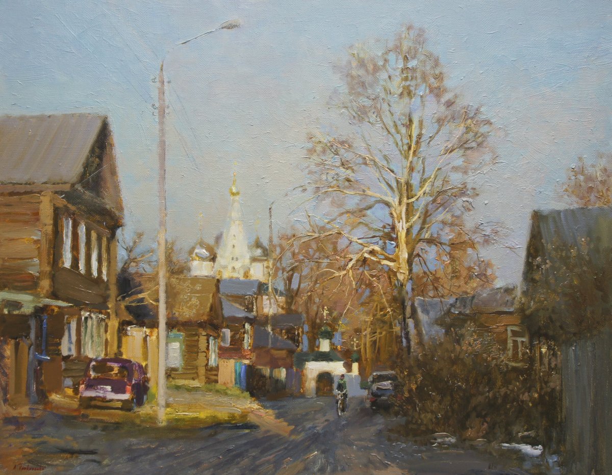 <a href="/krasniykon/">КРАСНЫЙ КОНЬ</a> <a href="/kostromka44/">Костромка русская провинция</a> Старая Кострома. Художник: Алексей Андреевич Прокопенко. Время создания: 2018 год. Материал: холст 55х70. Техника: масло.