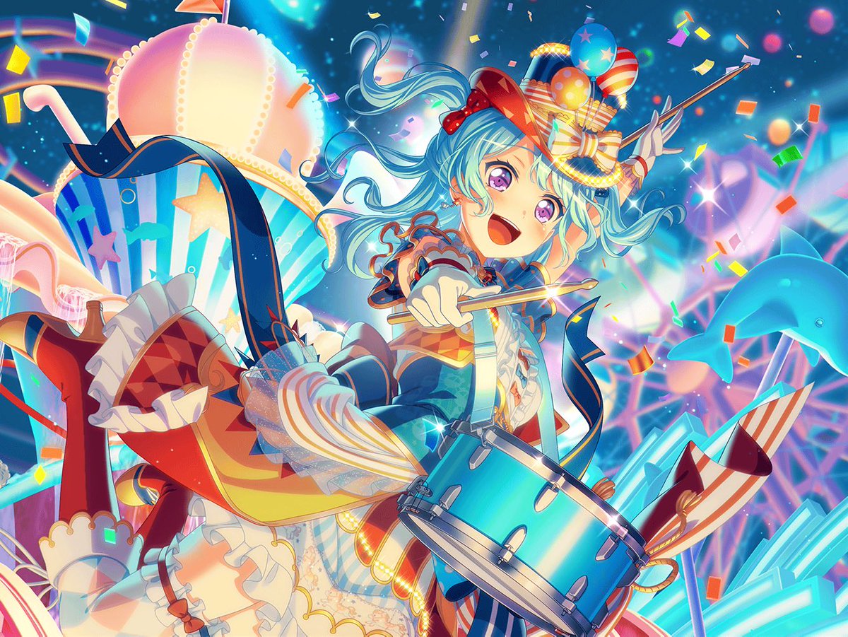 AzulOTD's tweet image. Today’s third blue character of the day is Kanon Matsubara from Bang Dream ! Girls Band Party ! 

She is a canon lesbian !