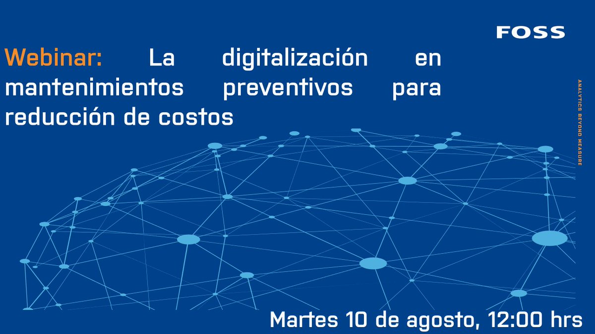 FOSS_Mx's tweet image. Webinar: La digitalización en mantenimientos preventivos para reducción de costos 
Martes 10 de agosto, 12:00 hrs CDMX
Unase por Teams: 
teams.microsoft.com/l/meetup-join/…