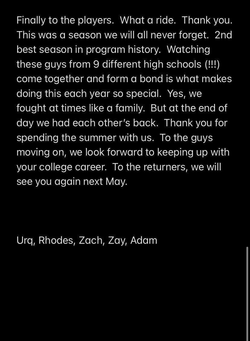 Post1Baseball's tweet photo. Thoughts and thanks. https://t.co/aQrwU97Vfn