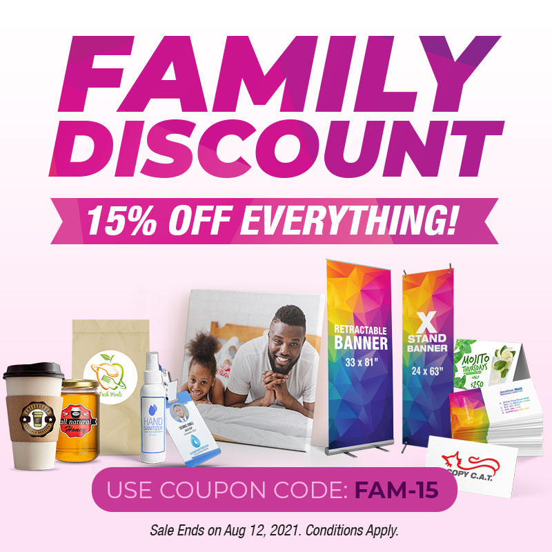 Storewide 15% Family Discount! - mailchi.mp/copycatjm.com/…
Coupon Code: Fam-15