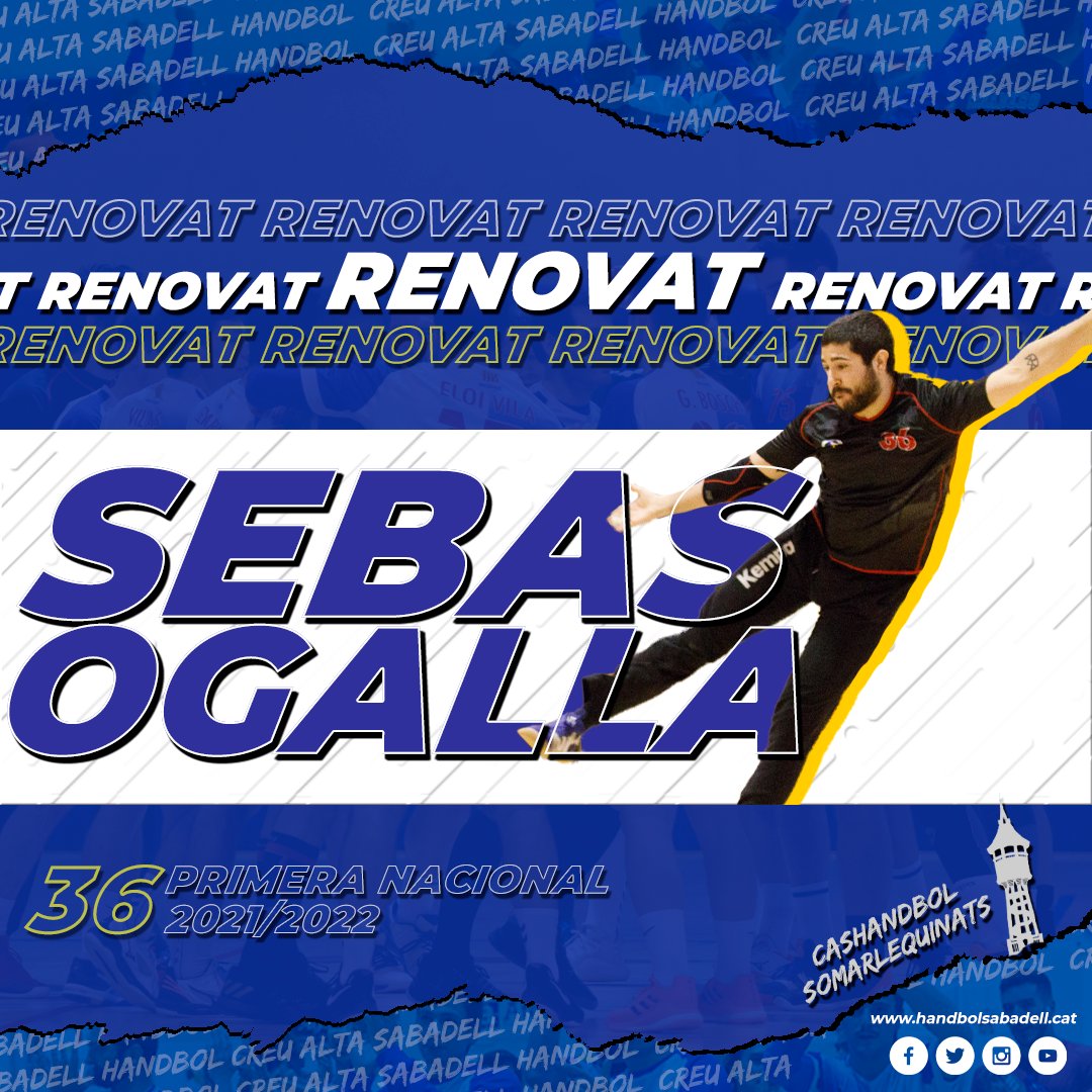 Un autèntic mur a la porteria🛡️ amb el número3️⃣6️⃣️⃣
✍️RENOVAT: SEBAS OGALLA✅
#CASHandbol | #SomArlequinats