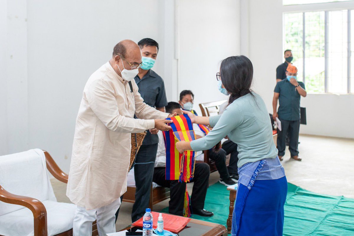 NBirenSingh's tweet photo. Interacted with BJP karyakartas in Chandel district today. I appreciate the active role played by the karyakartas of Chandel District to fulfil the aspirations of the people. We have also deliberated on our approach for the upcoming assembly election. 

@JPNadda @blsanthosh https://t.co/KPXkYFnTFZ