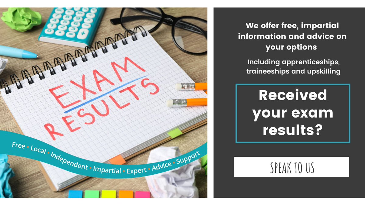 ❓Have you received your exam results?

We offer FREE impartial information and advice on your options, including apprenticeships and skills. 

💬Speak to us for free impartial advice and guidance👍

#results #examresults #advice #apprenticeships