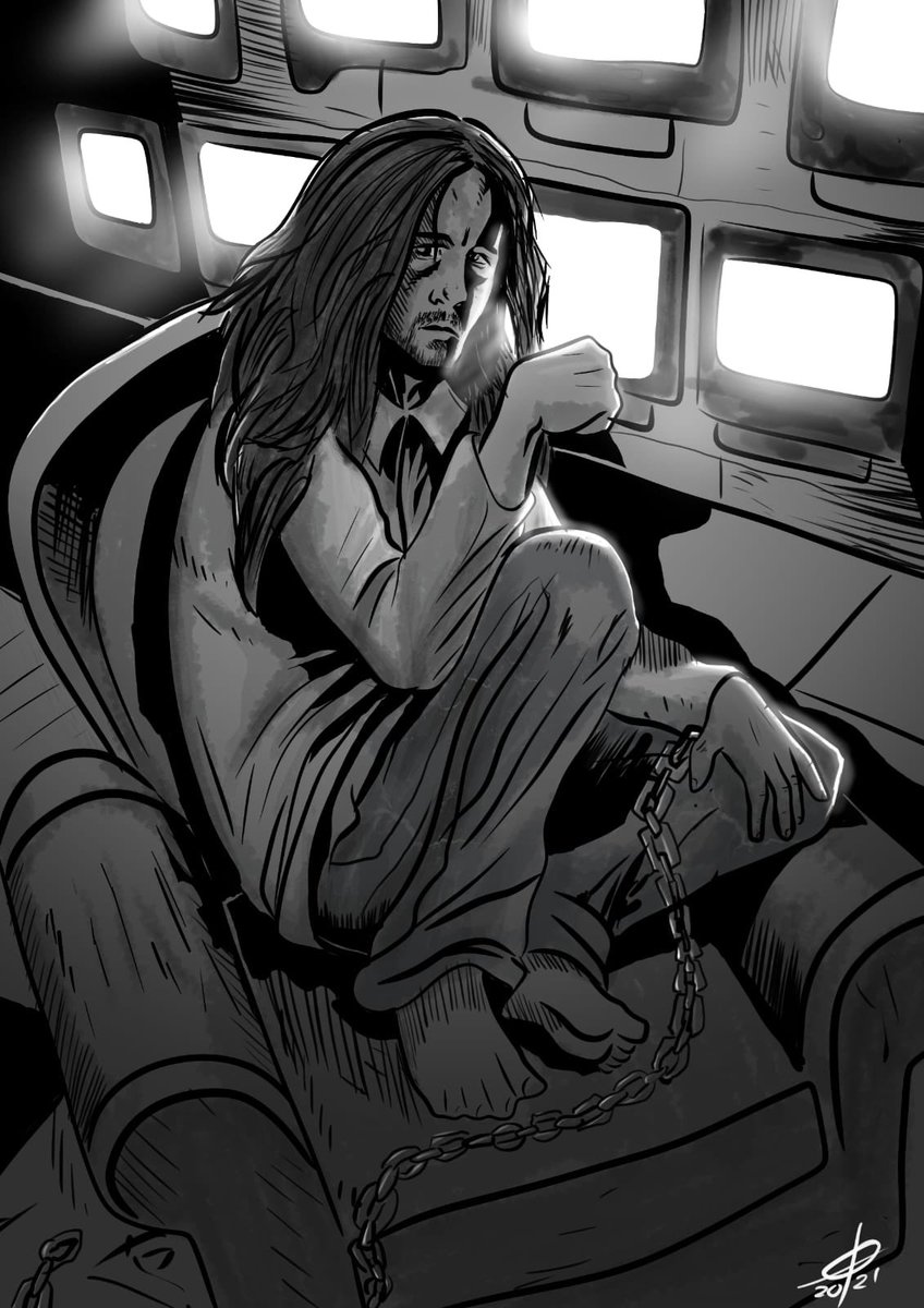 Ricardo, un Malkavian anarca de Guayaquil. Su mente está fragmentada y sus memorias no son lo que cree. Genio peligroso de explosivos BOOM!
Arte por <a href="/artekruz/">Artekruz</a> 
#VampiretheMasquerade #Malkavian #v5 #anarch #vamily #GuayaquilOscuro