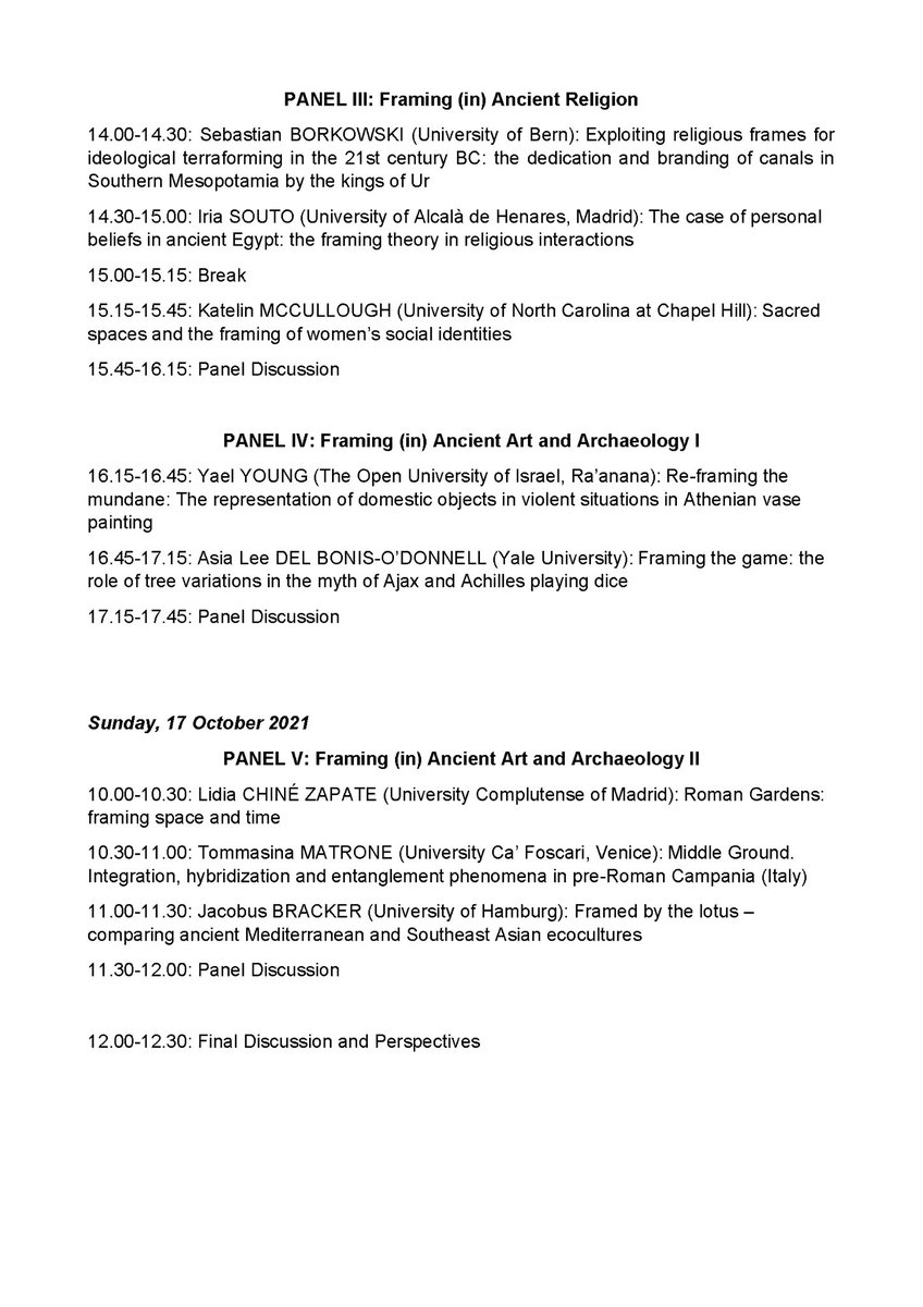 Sveneca's tweet photo. Coming soon @IHAC_NENU and Classical Archaeology at Univ. Trier @ElisabethGnthe4: Frames and Framing in Antiquity II - Keynote by Alexander Ziem, and a very interdisciplinary program #ClassicsTwitter #classics #antiquity #Frames #Framing #AncientCivilization https://t.co/69PEJqp1Af