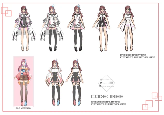Erie and I-enni 2.0 Concepts for @NatalToran and my original story #CodeIree ~ Adjusting the costume to fit to the actual story more now. We also hv the world building better. Planning to upgrade my Erie vtuber model to the 2.0 as well!
#characterdesign #originalcharacter 