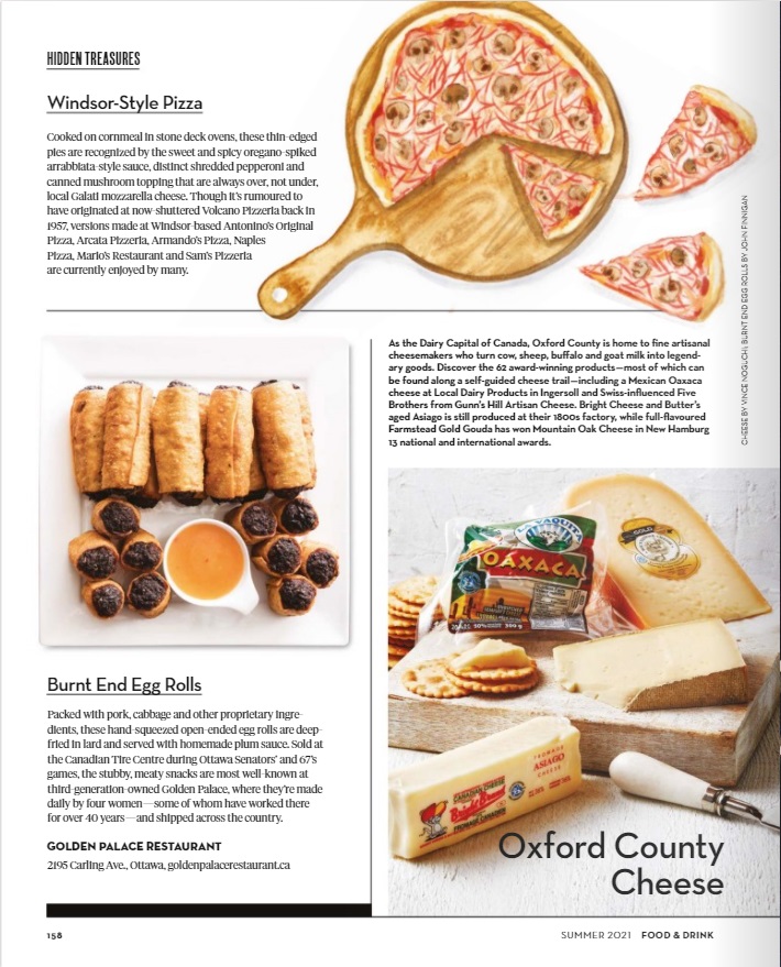 In the Summer 2021 issue of <a href="/LBCO/">やさい</a>'s Food&amp;Drink, I got to scour the province for unique to city/town/locale treasures that make a road trip in #Ontario delicious. To see which great flavours encompass the "Only in Ontario" mantra, pick up your copy in stores now. On pp 155-162