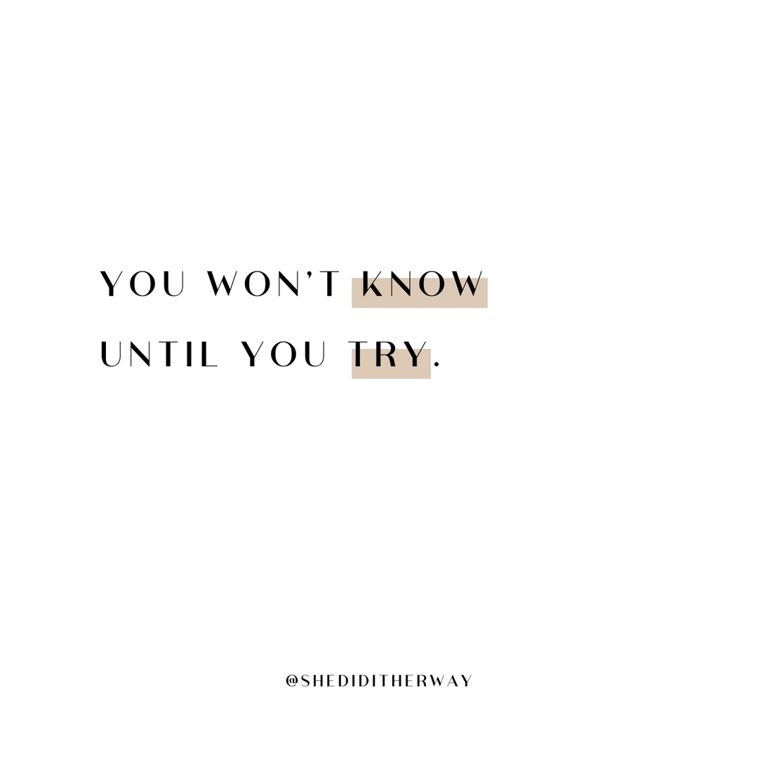 Do not try.

Just do. 
#MondayMotivation #SheDidItHerWay #podcastinfluencer #bosslady #blogsociety #influencenetwork #gritandvirtue #ladyboss #makersgonnamake #colorventures  #SHE #Abmcrafty #madetomatter #creativelife