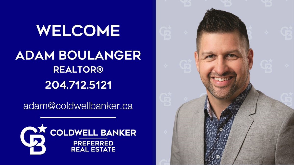 GretaTorlen's tweet photo. Join me in welcoming Adam Boulanger to Coldwell Banker Preferred Real Estate in Steinbach! All the best Adam! https://t.co/TmJf2TBsOQ