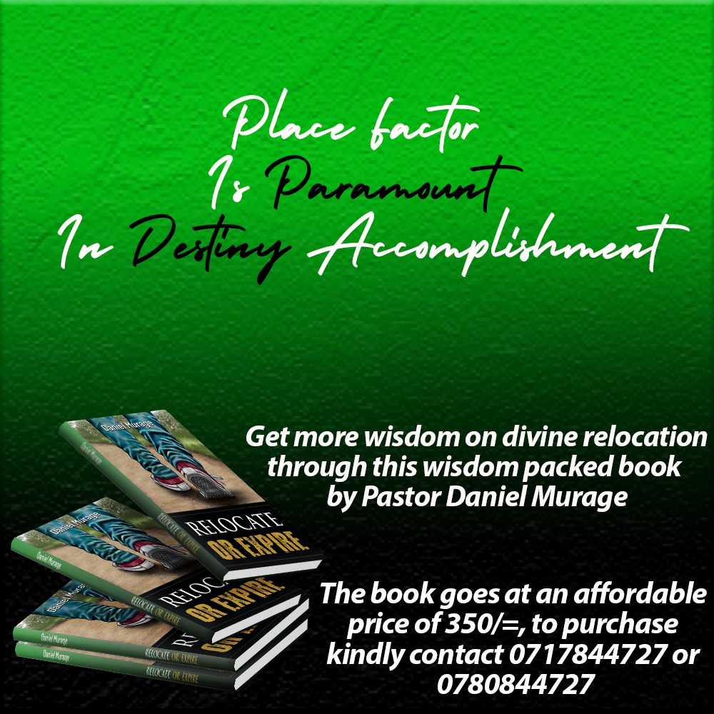 pastordanmurage's tweet photo. Placement factor is paramount in destiny accomplishment
.
.
.
.
Get your copy today!
#RelocateorExpire
#PstDanLive
#JCCEChangingLive https://t.co/1jyxPG36bg