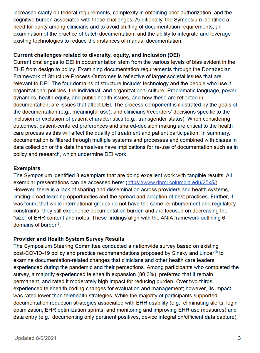 ColumbiaDBMI's tweet image. Healthcare experts are collaborating to solve the challenge of #DocumentationBurden, a process that started in early 2020 with our #25x5 Symposium. 

Curious about some key findings and calls to action? 

Check out our executive summary: dbmi.columbia.edu/wp-content/upl…