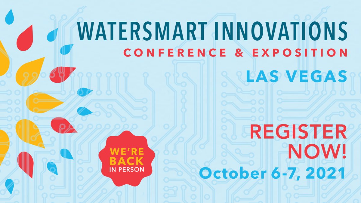 awwa's tweet image. Hey, water professionals! Registration is open for the 13th WaterSmart Innovations in Las Vegas, Oct. 6-7. Don&apos;t miss out on the latest water conservation practices, programs &amp;amp; tech. Register today at watersmartinnovations.com