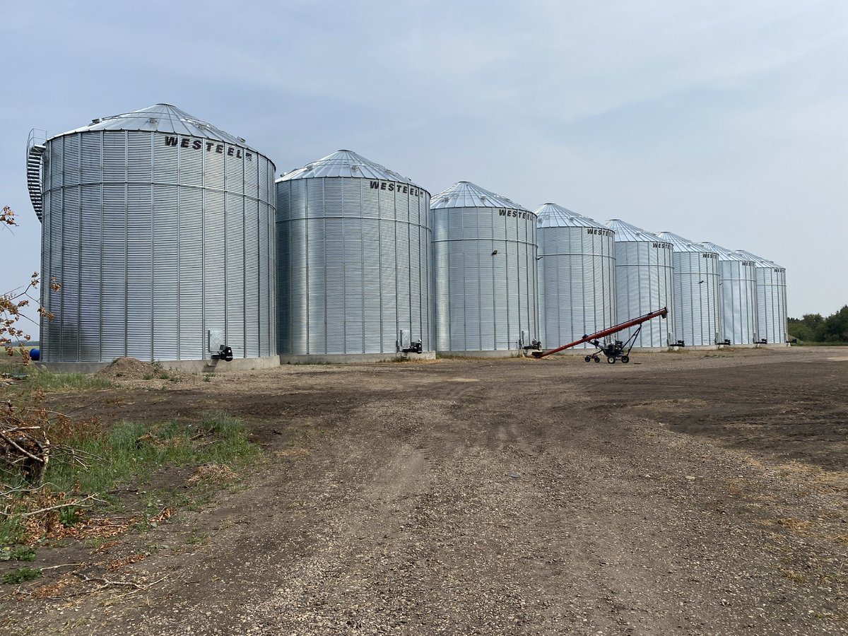 travisfrey19's tweet photo. 2 more makes 8. Beautiful @AgGrowthIntl Westeel bin line up. #flamans https://t.co/OYg1V527Do