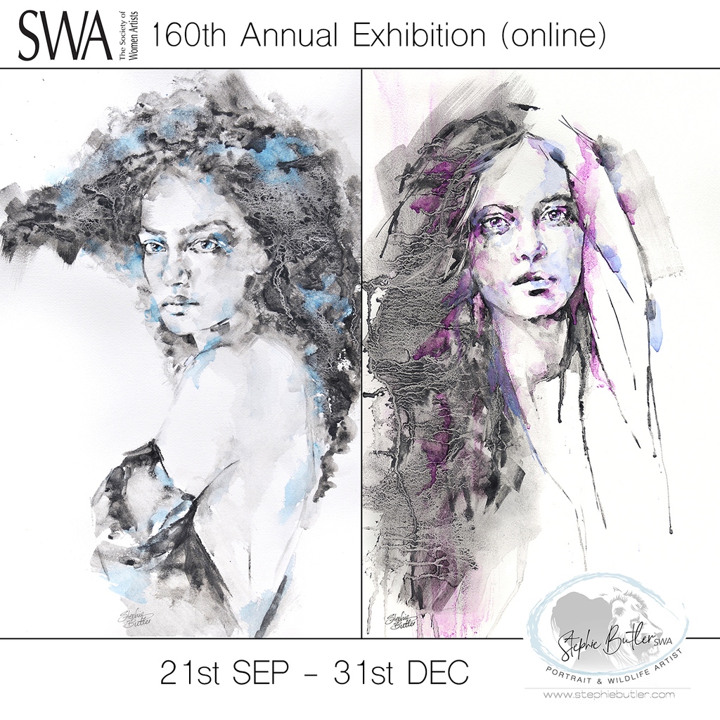 StephieButler's tweet image. Thrilled to have had both my entries selected for this years Society of Women Artists @SWAinfo 160th Annual Exhibition.  
@archespapers @nitram #liquidcharcoal and #watercolour