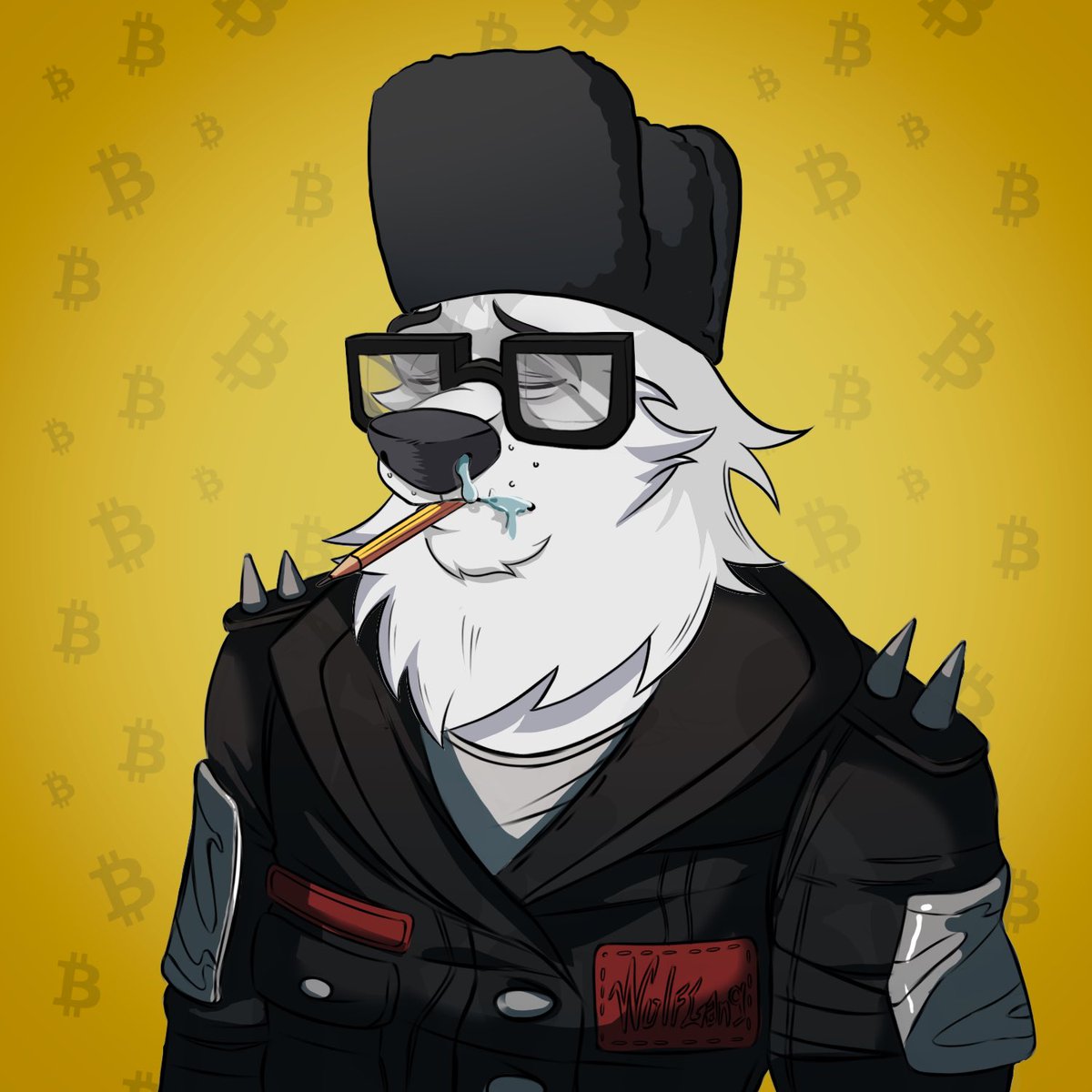ManniusNFT's tweet photo. @TheWolfGangNFT Can’t beat the Bitcoin background. https://t.co/K7kEmMTj7G