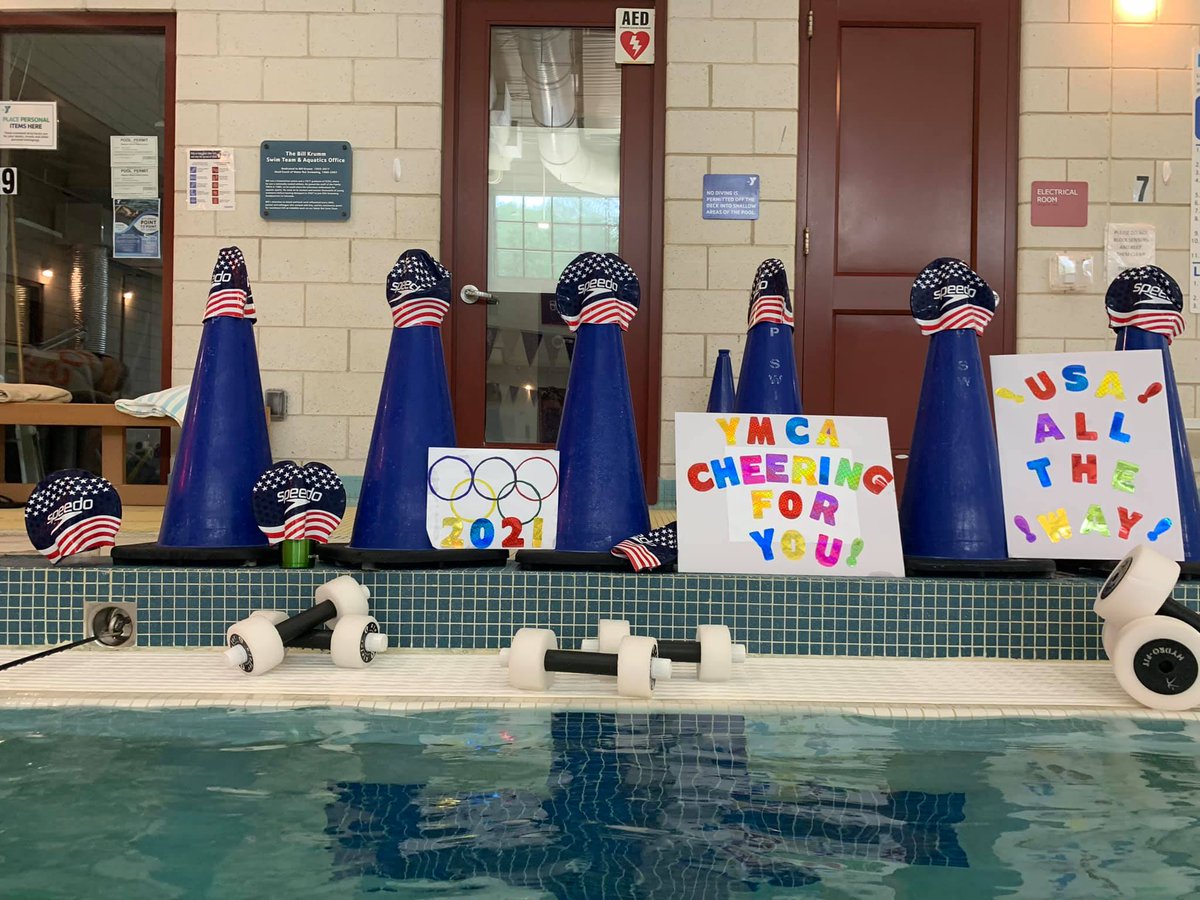 Congratulations to AquaFitter Susan Crowley’s niece Claire Curzan who earned a silver medal in the 4x100M relay!  Big thanks to Claire for the signed and framed swim caps! Way to go, Team USA Olympians!
