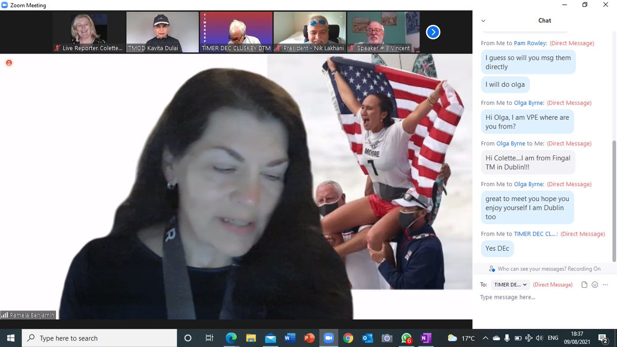 DCommunicators's tweet photo. Word of the Day is Authentic....role taker and a winner herself in more ways than one, Pamela Benjamin DTM #Dcomlive #Dcomtm #toastmasters https://t.co/zX4GHx3j1S