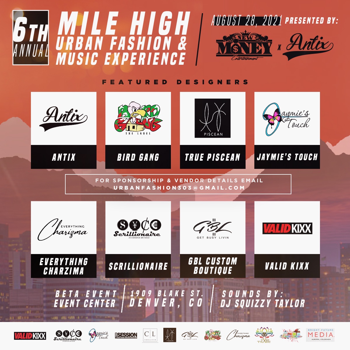 👠 👠👠 Fashion Show Alert 👠👠👠

The 6th Annual Mile High Urban Fashion x Music Experience going down August 28th brought to you by New Money Entertainment x ANTIX Apparel Street Couture at Beta Event Center!!! 👠👕🪡🩳🩱￼￼ 💄 👙 

eventbrite.com/e/6th-annual-m…