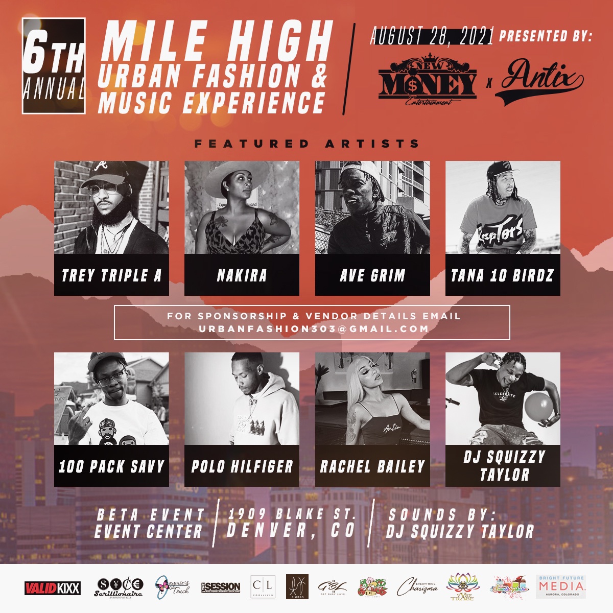 NewMoneyKev3's tweet photo. 👠 👠👠 Fashion Show Alert 👠👠👠

The 6th Annual Mile High Urban Fashion x Music Experience going down August 28th brought to you by New Money Entertainment x ANTIX Apparel Street Couture at Beta Event Center!!! 👠👕🪡🩳🩱￼￼ 💄 👙 

https://t.co/wzdRdese33 https://t.co/08CnGSLWnt
