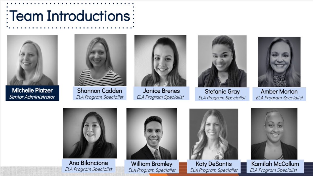 MPlatzer_OCPS's tweet photo. When you look at a slide for an upcoming PD and just take a moment to smile because you are blessed to work with such an amazing, brilliant, and passionate team.  Thankful for each and every one of these faces! #impactCDL #OCPSElemELA https://t.co/1bGWXpCP0O